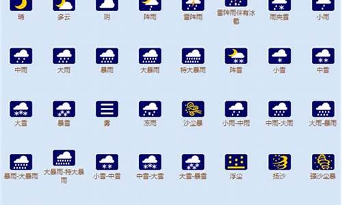 天气预报符号大全_天气预报符号大全图解横8上下四点